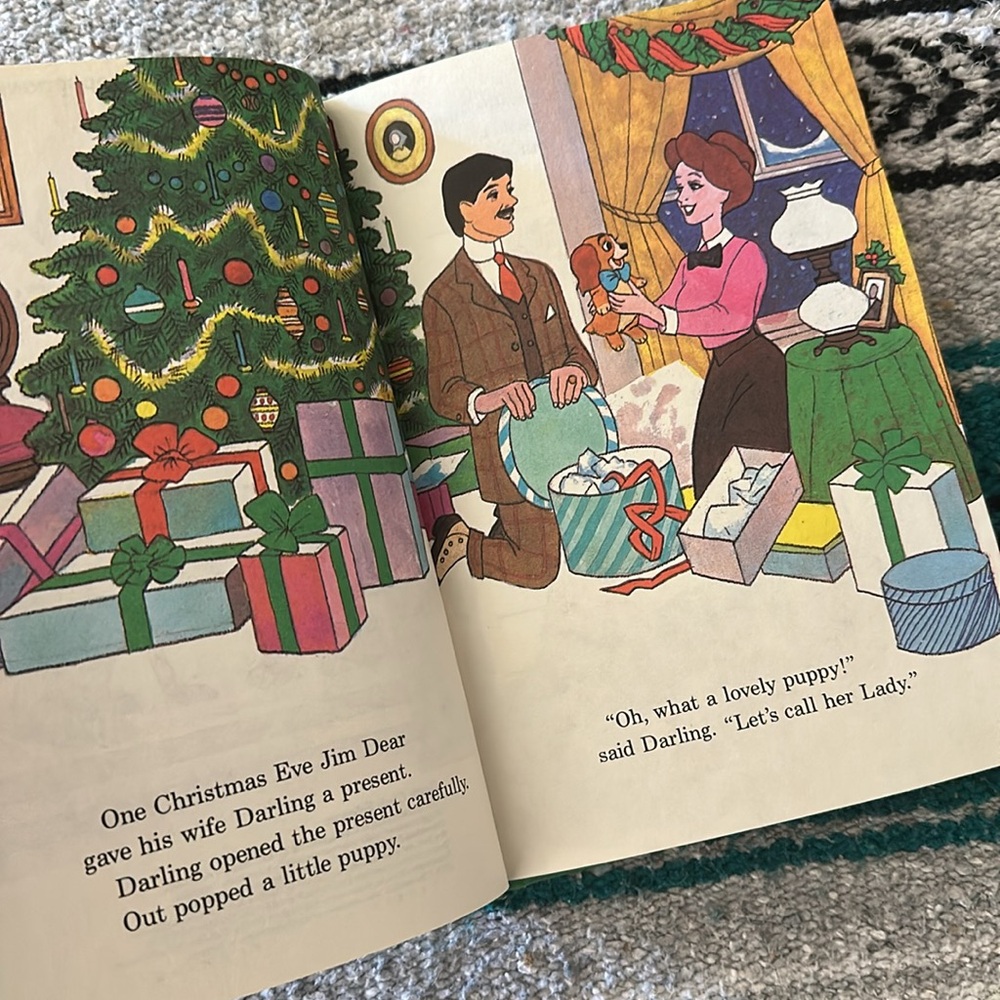 Walt Disney Productions *Vintage* Lady and the Tramp Hardback Book - Picture 6 of 7